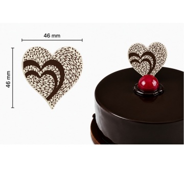 Decoratiuni din ciocolata - Inima model KLP.003- cutie 288 buc