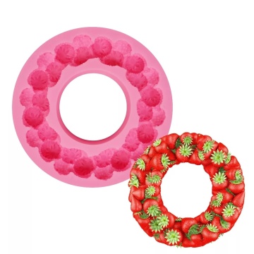 Forma de silicon Decor Capsune - Diametru 15,8 cm