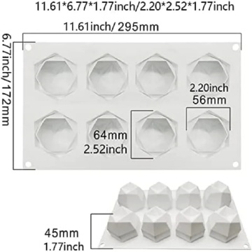 Forma de silicon Diamand 2 cu 8 cavitati