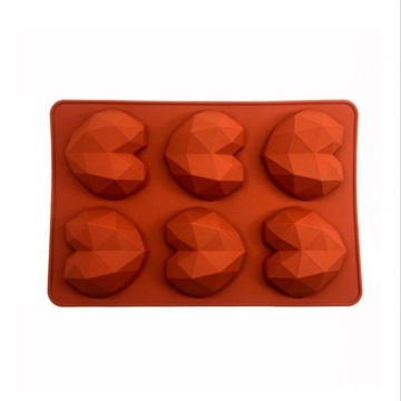 Forma de silicon inimi 3d cu 6 cavitati