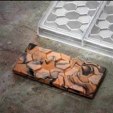 Forma din policarbonat pentru tablete de ciocolata - Hexagon - T04130