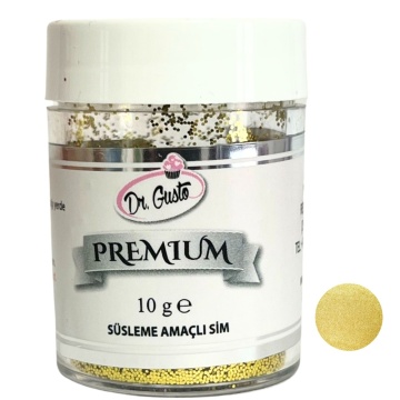 Glitter decor necomestibil - Auriu - 10 g - Dr. Gusto