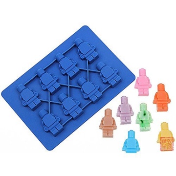 Mulaj din silicon - Robotei Lego cu 6 cavitati