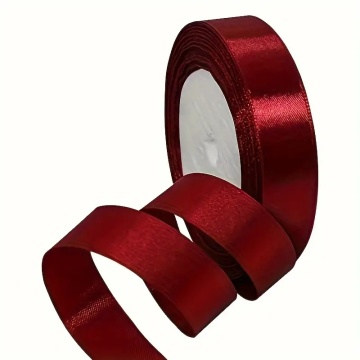 Panglica Satin - Rosu inchis - 2 cm x 22,5 m