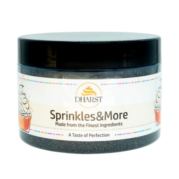 Perle 2 mm (Nonpareils) - Negru - 400 gr - Dharst