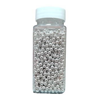 Perle 4 mm - Argintiu - 100g