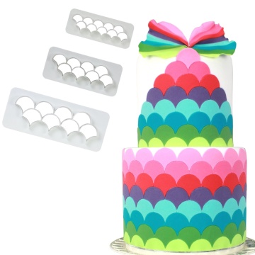 Set 3 decupatoare fondant - Solzi de peste