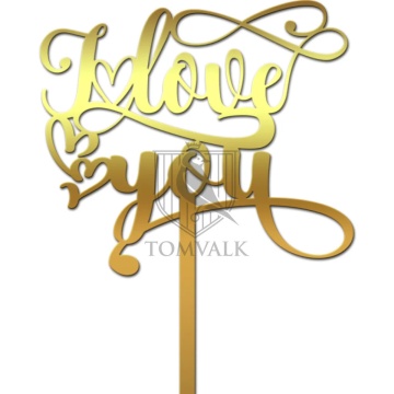 Topper pentru tort "I Love You"