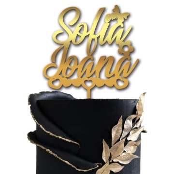 Topper pentru Tort Personalizat cu Nume FIb