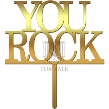 Topper pentru tort "You rock"