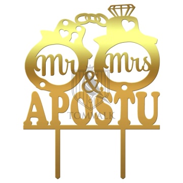 Topper tort nunta Mr&Mrs Ct