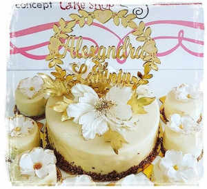 Topper tort nunta personalizat  Gli