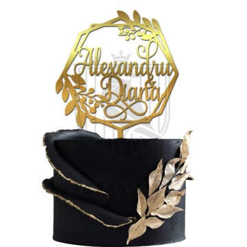 Topper tort nunta personalizat Hxp