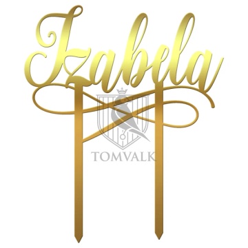 Topper tort personalizabil cu nume - Zb1