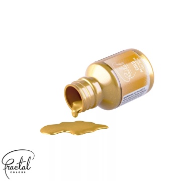 Vopsea Alimentară Metalică pentru pictat Gold – 30ml – Fractal Colors