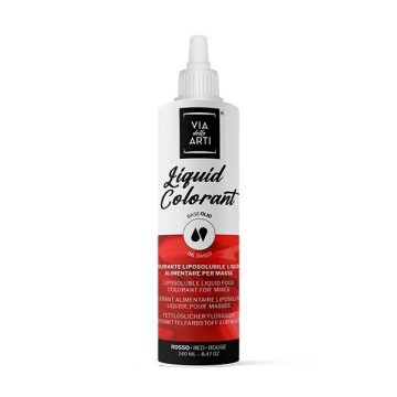 Colorant alimentar lichid liposolubil - Via Delle Arti - ROSU - 240 gr