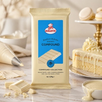 Cuvertură de ciocolată albă, Katsan Ovalette, 2.5 kg