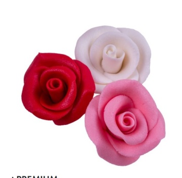 Decoratiuni comestibile din zahar - set 8 Trandafiri mari premium 