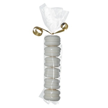 Decoratiuni comestibile din zahar - set "Macarons Alb"