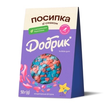 Decorațiuni comestibile pentru prăjituri, cu aromă de bubble gum – 50 g - Dobryk