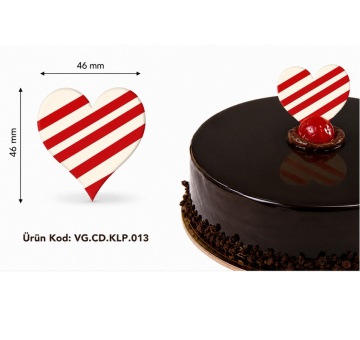 Decoratiuni din ciocolata - Inima DR- cutie 288 buc