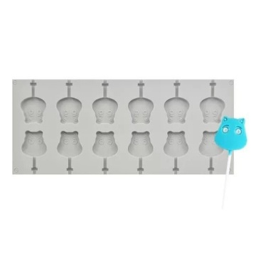 Forma de silicon pentru acadele, lollipop, 12 alveole, Pisicute