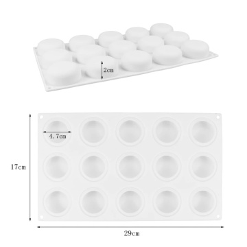 Forma silicon cu 15 cavitati rotunde - T07008