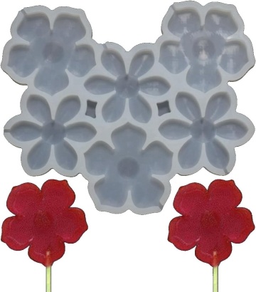 Mulaj silicon Lolipop - 6 Flori