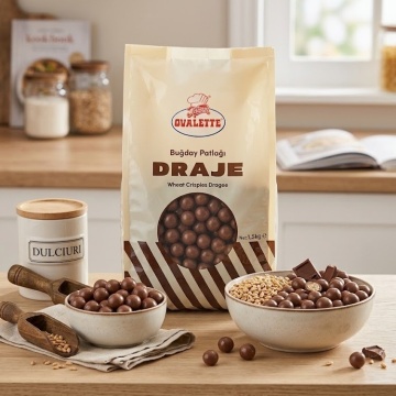 Perle din Orez Expandat 12 mm - Ciocolata cu lapte - 1,5 kg, Ovalette