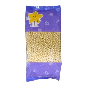 Perle din zahăr 4 mm - Galben sidefat - Dobryk - 1 kg