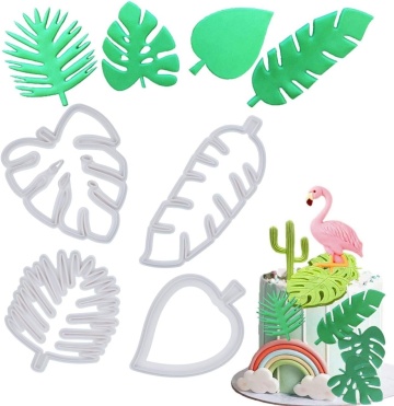 Set 4 decupatoare - Frunze tropicale - T06064