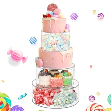 Set 3 etaje tort cilindrice - 15 cm, 20 cm si 25 cm