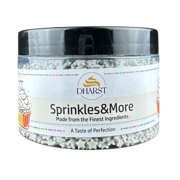 Sprinkles stelute argintii - 400 gr - Dharst