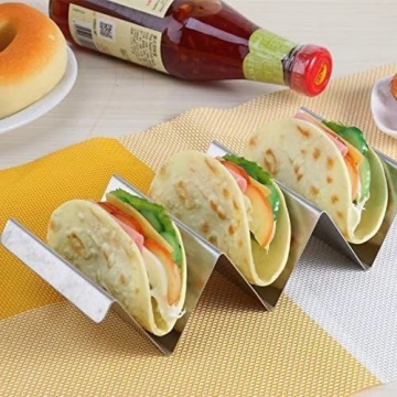 Suport taco din inox cu 4 compartimente – practic și ușor de folosit