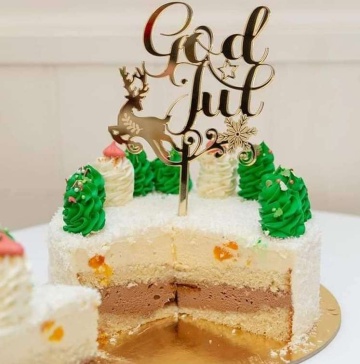Topper pentru tort "God Jul" II
