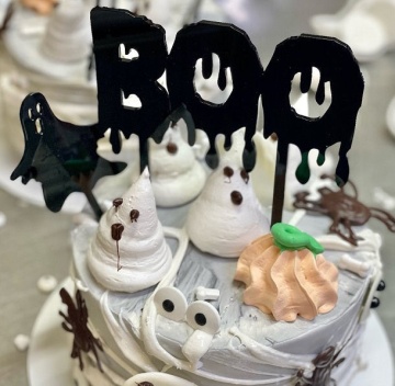 Topper pentru tort Halloween "Boo"