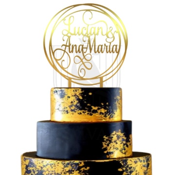 Topper tort nunta personalizat CdP