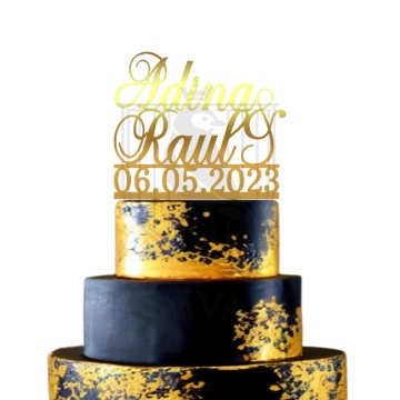 Topper tort nunta personalizat Fv2
