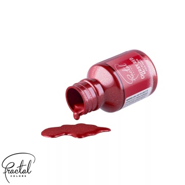 Vopsea Alimentară Metalică pentru pictat Cherry Red – 30ml – Fractal Colors