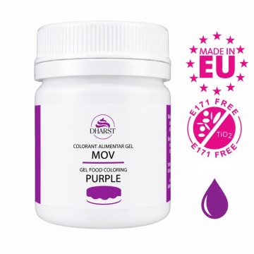 Colorant alimentar gel - MOV - 80g - Dharst