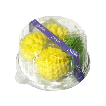 Decoratiuni comestibile din zahar - set Crizanteme - GALBEN