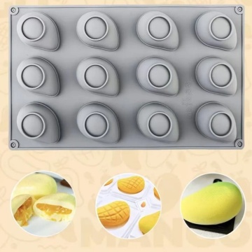 Forma de silicon cu 12 cavitati - Mango