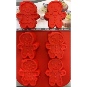 Forma de silicon cu 6 cavitati - gingerbread - T13136