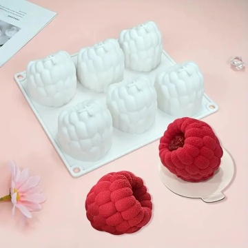 Forma de silicon cu 6 cavitati - Zmeura