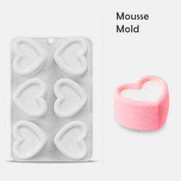 Forma de silicon inimi cu 6 cavitati 