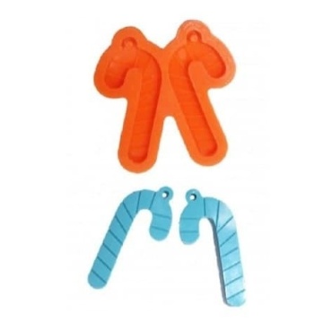 Mulaj din silicon – Bastonașe Candy Cane | Decoruri dulci pentru Crăciun