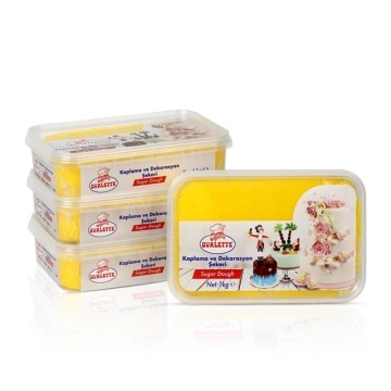 Pasta de zahar pentru decorare și acoperire – GALBEN – Ovalette – 1 kg