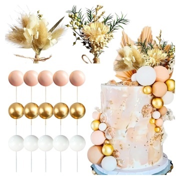 Set pentru ornat torturi - Beige-gold - T090598
