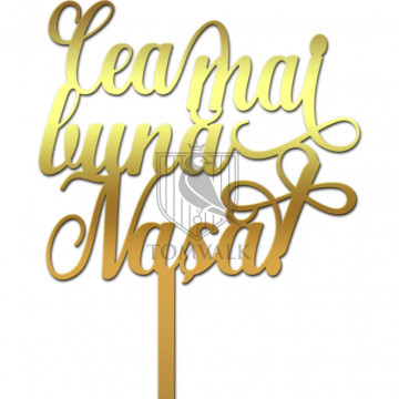 Topper pentru tort "Cea mai buna nasa"