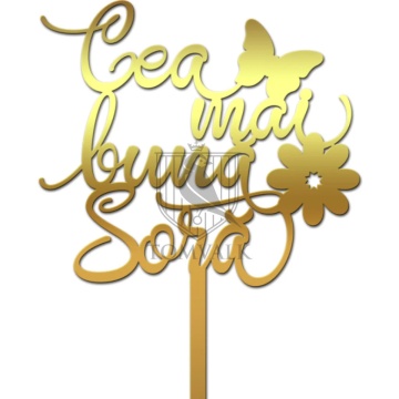 Topper pentru tort "Cea mai buna sora"